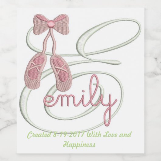 Emily Wijn Etiket (Enkel label)