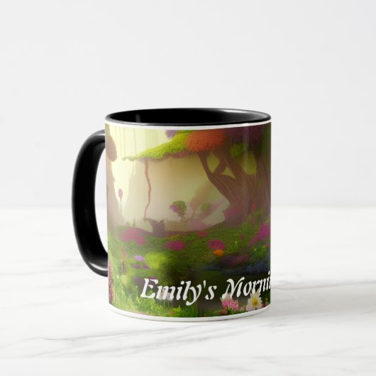 Emily's Morning Tea Gepersonaliseerd  Mok (Voorkant links)