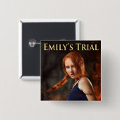 Emily's proefpop vierkante button 5,1 cm (Voorkant /achterkant)