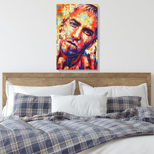 Eminem Abstract Canvas Afdruk (Insitu (Slaapkamer))