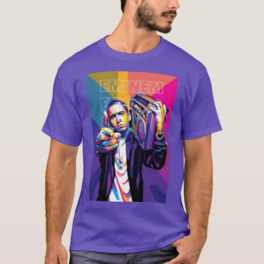 Eminem in WPAP Style Colorful boy T-shirt (Voorkant)