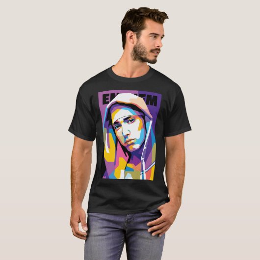 Eminem in WPAP Style funny T-shirt (Voorkant volledig)