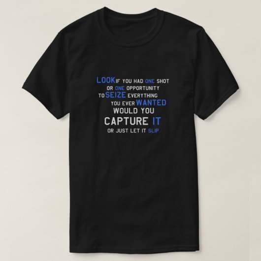 EMINEM MOTIVATIONNAL SHIRT WHITEBLUE Essential (Design voorkant)