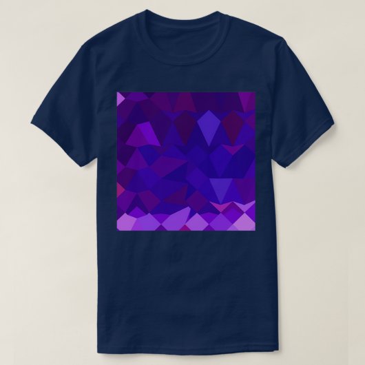 Eminence Paars Abstract laag veelhoekveld T-shirt (Design voorkant)