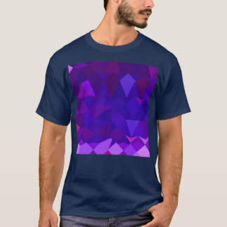 Eminence Paars Abstract laag veelhoekveld T-shirt