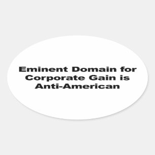 Eminente Domein voor BedrijfsAanwinst is anti-Amer Ovale Sticker