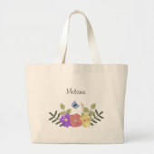 eminine Flowers en Butterfly op maat Grote Tote Bag (Voorkant)
