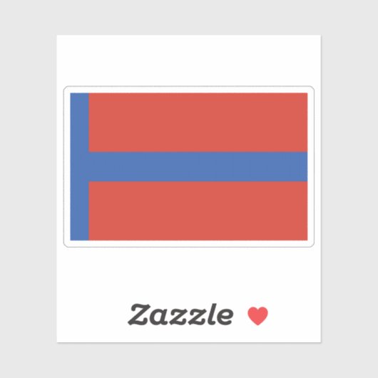 Emiraat van Abdelkader of Mascar vlag, Algerije Sticker (Vel)