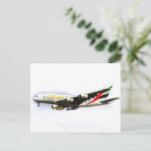 Emiraten Airline A380 Art Briefkaart (Staand voorkant)