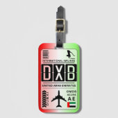 Emirates Dubai Bagagelabel (Voorkant (verticaal))