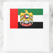 Emirati vlag & embleem, Verenigde Arabische Emirat Rechthoekige Sticker (Tas)