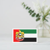 Emirati vlag & embleem, Verenigde Arabische Emirat Visitekaartje (Staand voorkant)