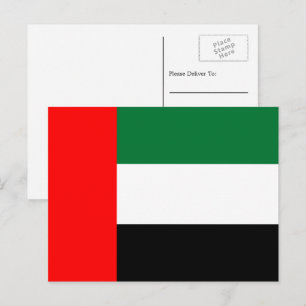 Emirati-vlag, vlag van de Verenigde Arabische Emir Briefkaart