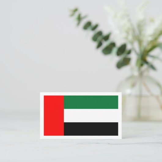 Emirati-vlag, vlag van de Verenigde Arabische Emir Visitekaartje (Staand voorkant)