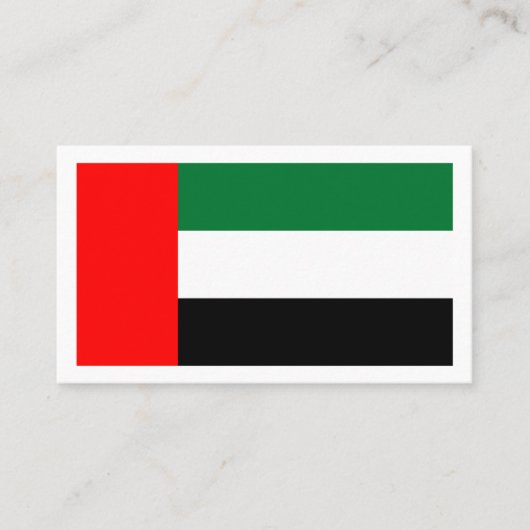 Emirati-vlag, vlag van de Verenigde Arabische Emir Visitekaartje (Voorkant)