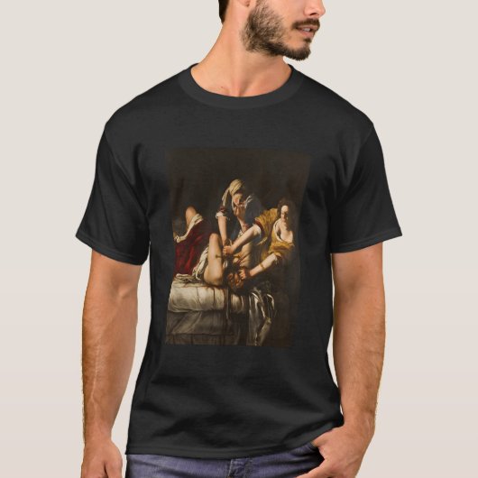 Emisia Gentileschi's Judith die Holofernes legt T-shirt (Voorkant)