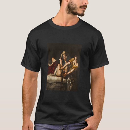 Emisia Gentileschi's Judith die Holofernes legt T-shirt (Voorkant)