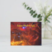 Emissie Nebula NGC 2467 in Constellation Puppis Briefkaart (Staand voorkant)