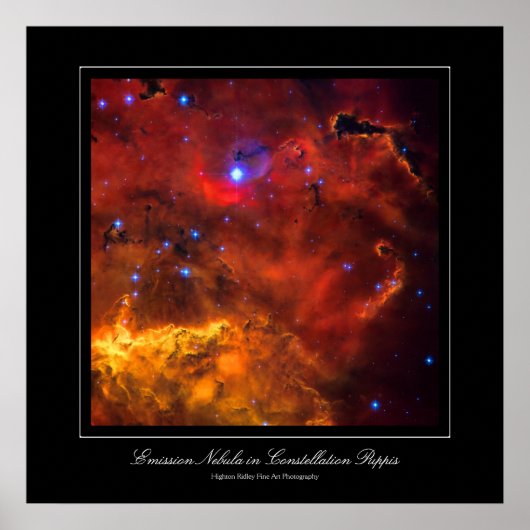 Emissie Nebula NGC 2467 in Constellation Puppis Poster (Voorkant)