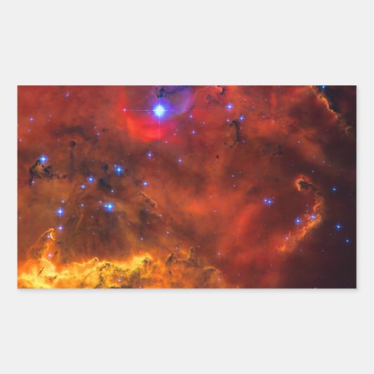 Emissie Nebula NGC 2467 in Constellation Puppis Rechthoekige Sticker (Voorkant)