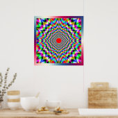 Emissie van trillende kleuren poster (Keuken)