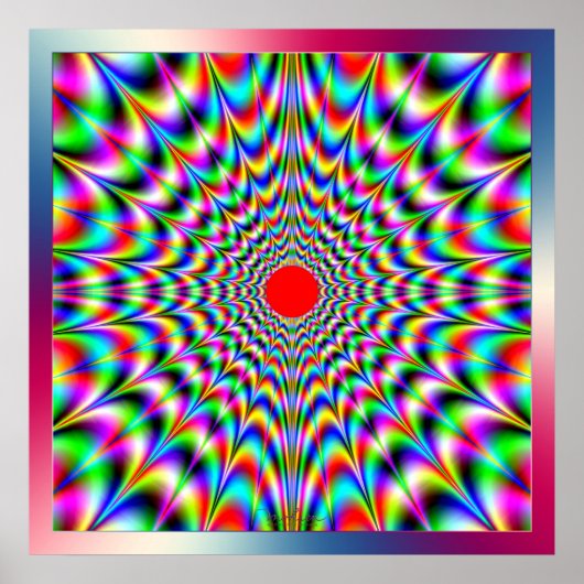 Emissie van trillende kleuren poster (Voorkant)