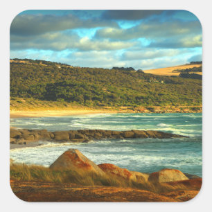Emita Beach Flinders Island, Tasmania Vierkante Sticker
