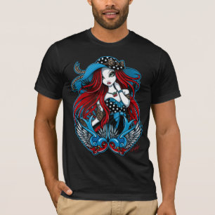 Emma 50's Rockabilly Swallow Tattoo Angel Thirt T-shirt
