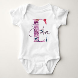 Emma Baby Naam Bloem Script  Bloemen E Meisje Romper