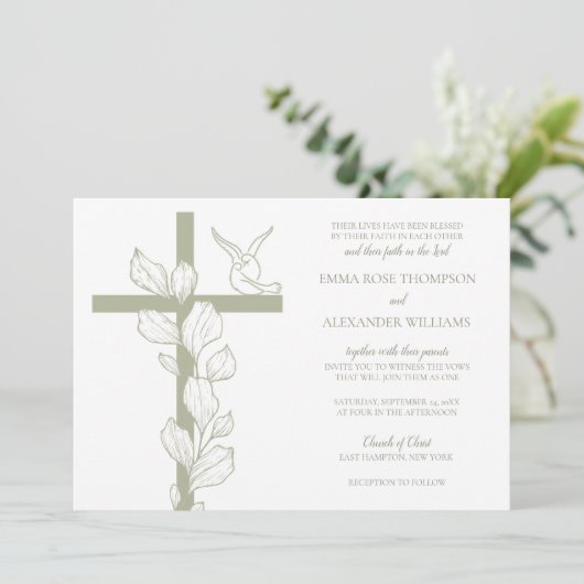 Emma Bible Verse 1 John 4:16 Christelijk huwelijk Kaart (Staand voorkant)