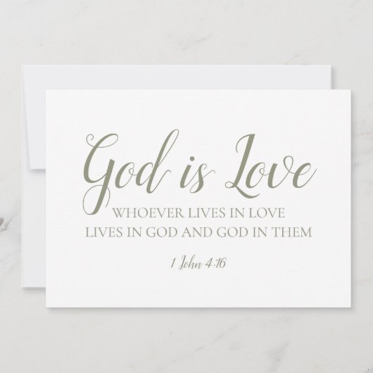 Emma Bible Verse 1 John 4:16 Christelijk huwelijk Kaart (Achterkant)