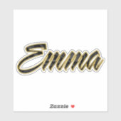 Emma black gold Lettering Aufkleber Sticker (Vel)