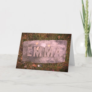 Emma Borden Gravestone, Herfst River, MA Bedankkaart