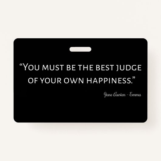 Emma by Jane Austen Quote I Badge (Voorkant)