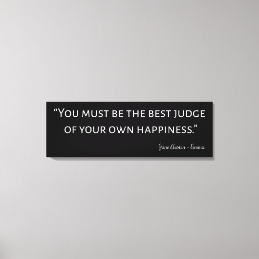 Emma by Jane Austen Quote I Canvas Afdruk (Voorkant)