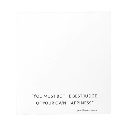 Emma by Jane Austen Quote I Notitieblok (Voorkant)