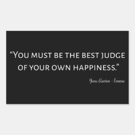 Emma by Jane Austen Quote I Rechthoekige Sticker