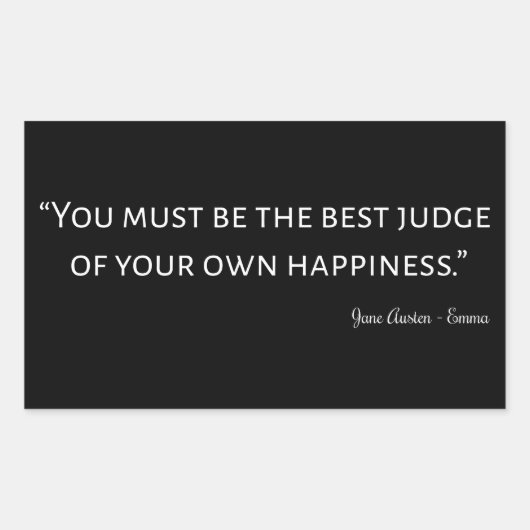 Emma by Jane Austen Quote I Rechthoekige Sticker (Voorkant)
