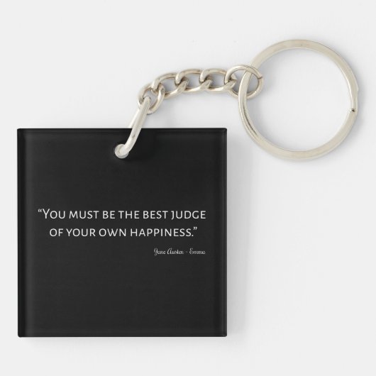 Emma by Jane Austen Quote I Sleutelhanger (Achterkant)