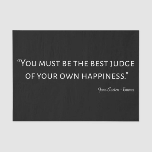 Emma by Jane Austen Quote I Tissuepapier (Voorkant)