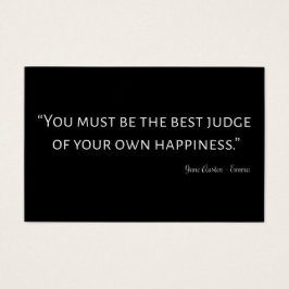 Emma by Jane Austen Quote I Visitekaartje