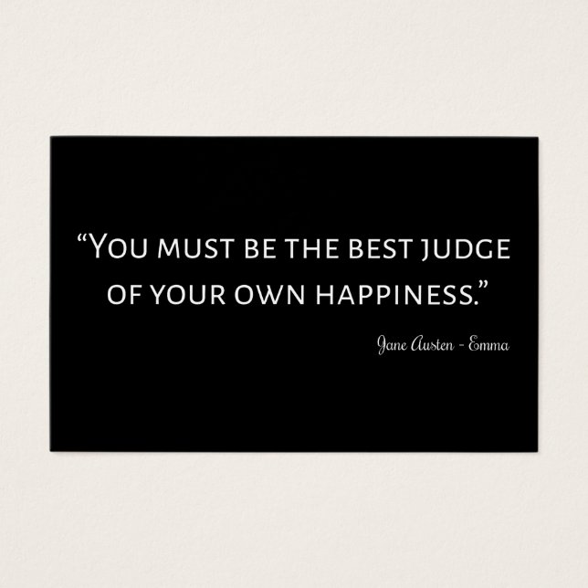Emma by Jane Austen Quote I Visitekaartje (Voorkant)