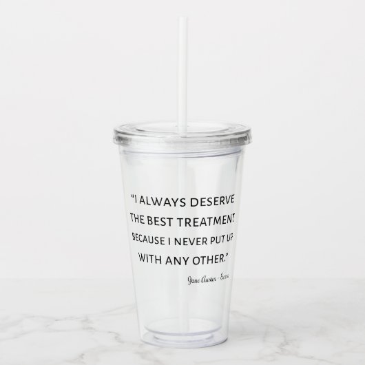 Emma by Jane Austen Quote II Acryl Drinkbeker (Voorkant)