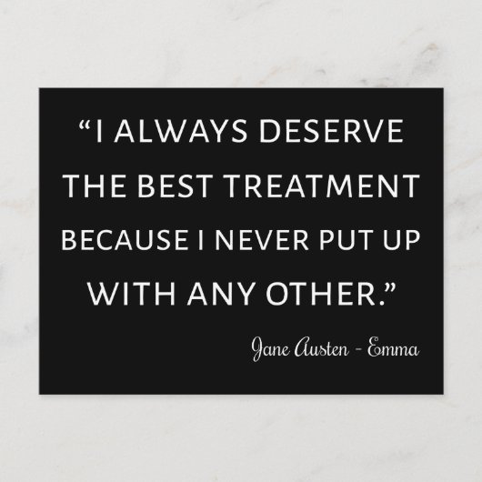 Emma by Jane Austen Quote II Briefkaart (Voorkant)