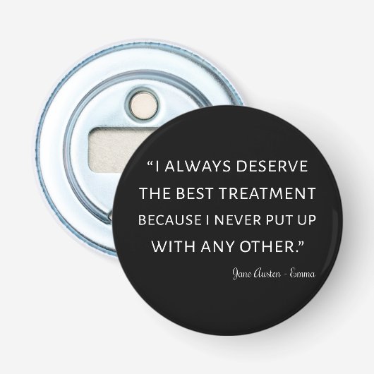 Emma by Jane Austen Quote II Button Flesopener (Voorkant)