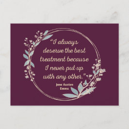 Emma By Jane Austen Quote II - Cute Style Briefkaart