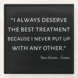 Emma by Jane Austen Quote II Glazen Onderzetter