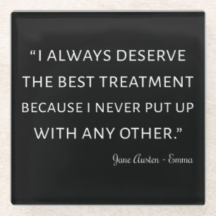 Emma by Jane Austen Quote II Glazen Onderzetter