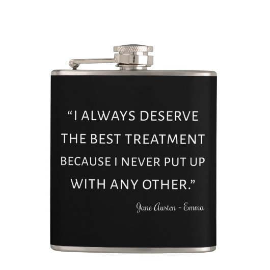 Emma by Jane Austen Quote II Heupfles (Voorkant)