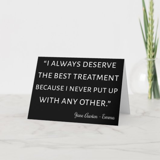 Emma by Jane Austen Quote II Kaart (Voorkant)